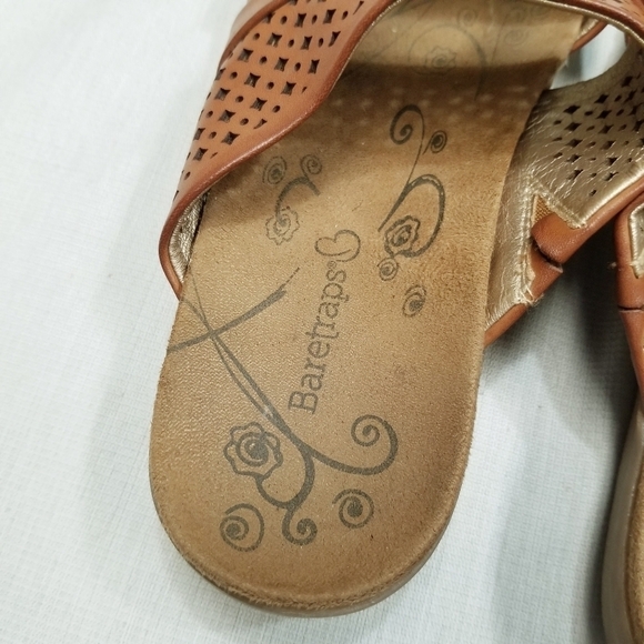 Baretraps Jimina faux leather slides slip on Brown Sandals all man made sz 6.5 - Picture 10 of 11